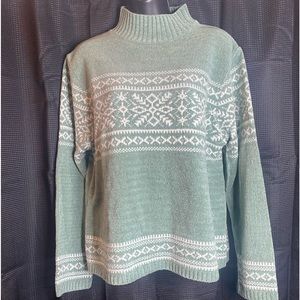 Kohls mint patterned cozy sweater. NWT! Size XL